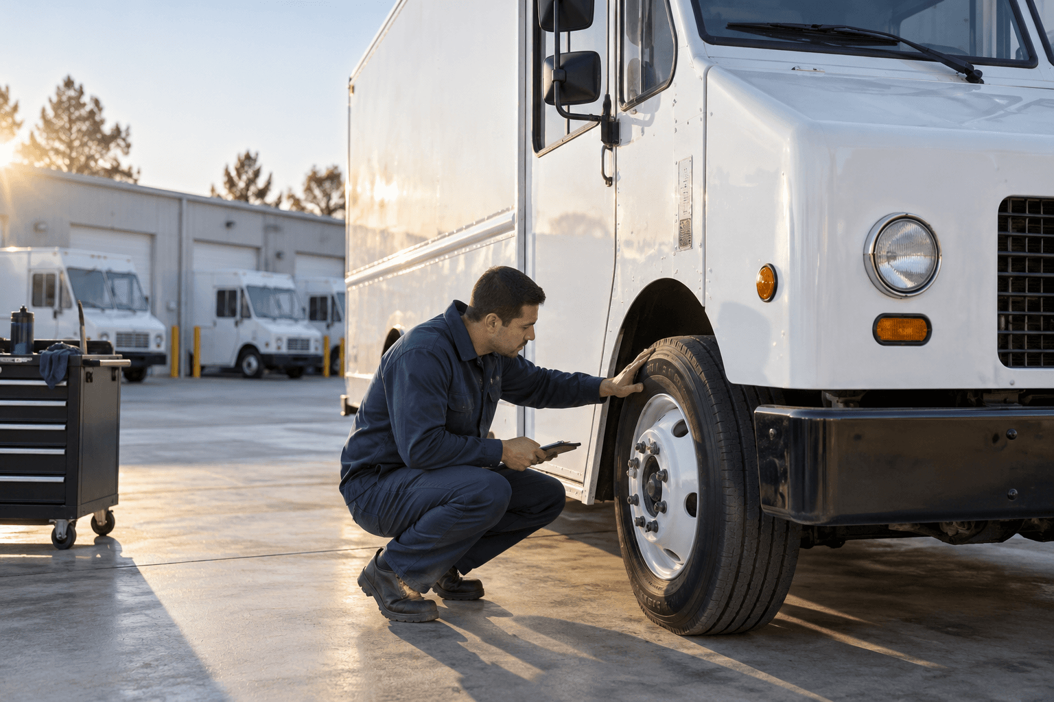 Illustrative scene of delivery and transportation work